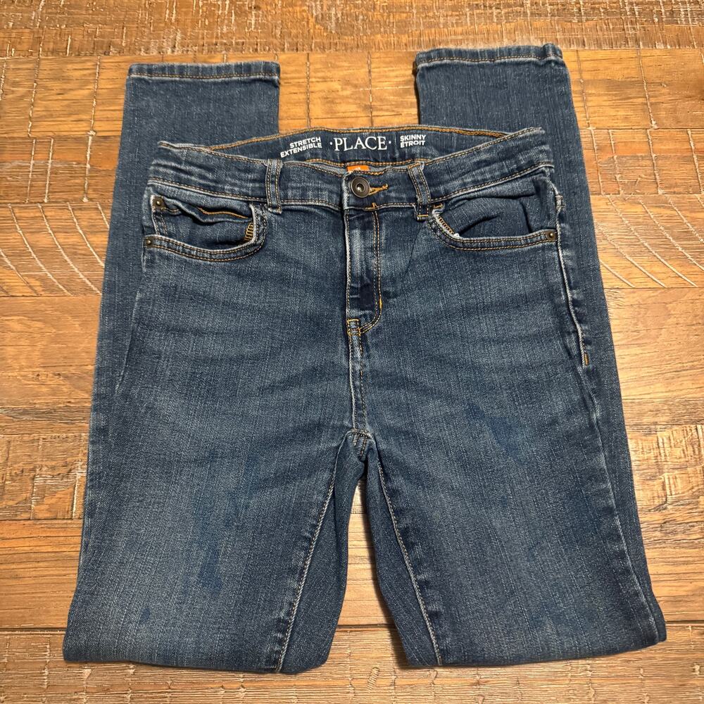 Children’s PLACE Blue Jeans has Blue Stains Stretch Skinny size 12 Boys